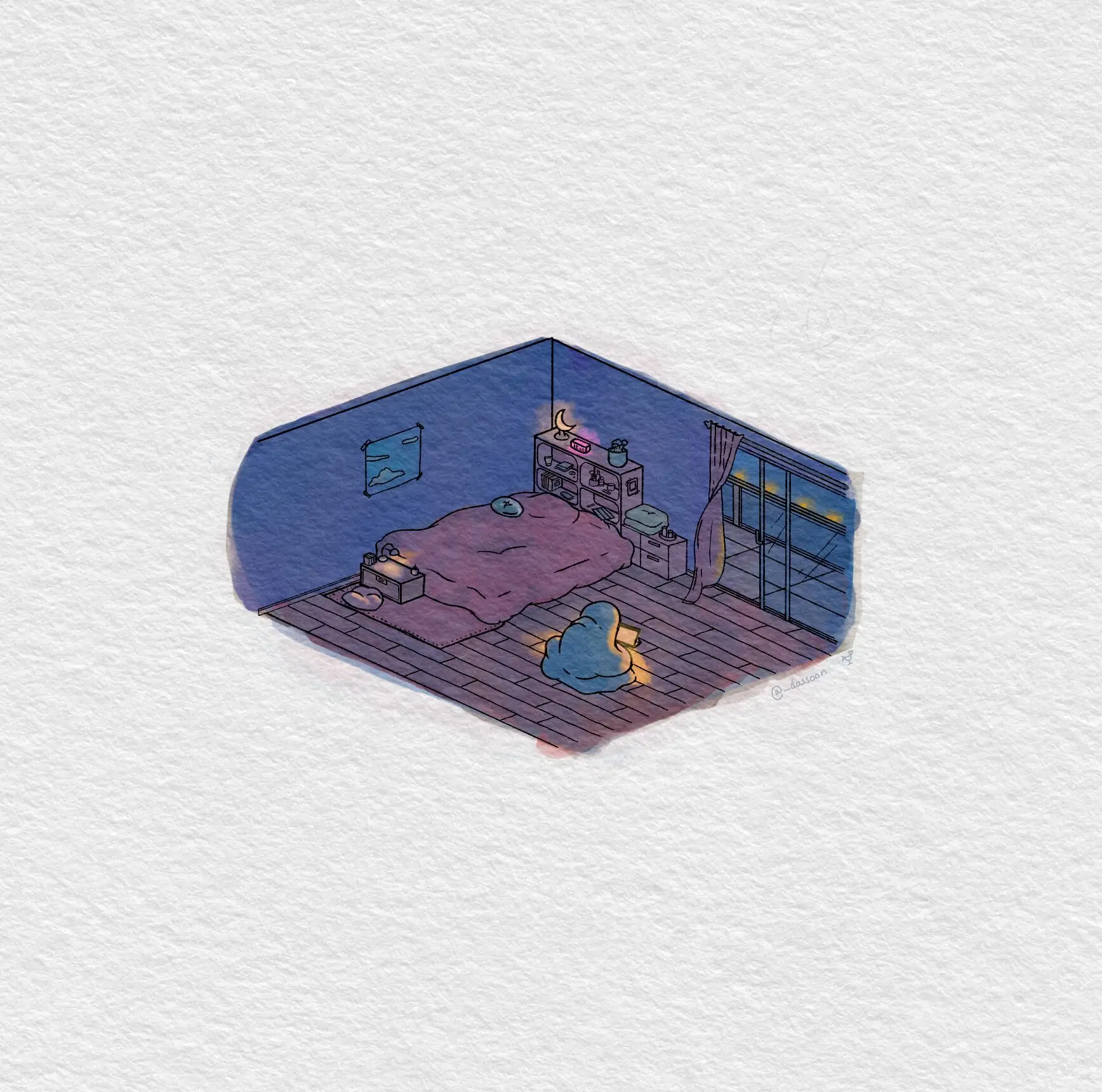 Illustration intérieur — chambre